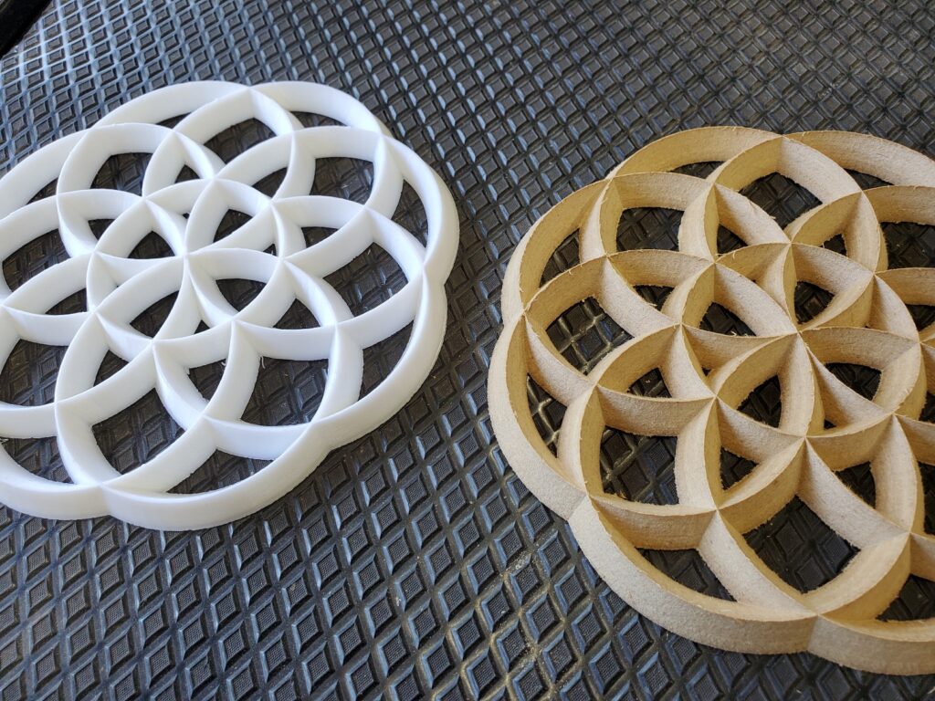 アクリル、MDF、切削