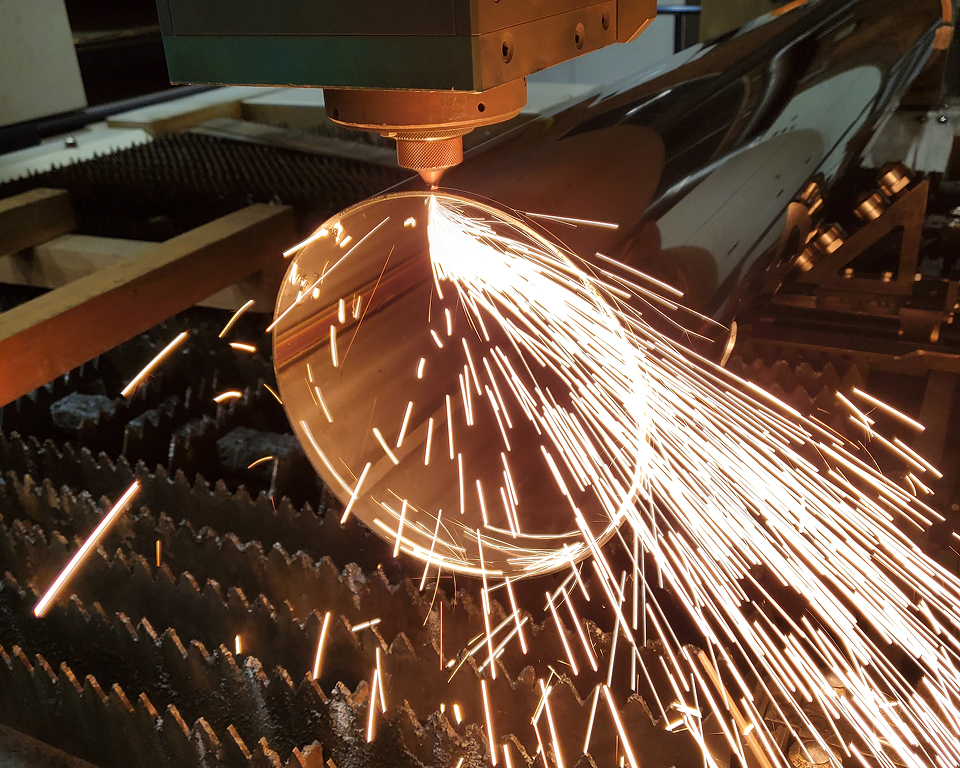 金属加工の様子